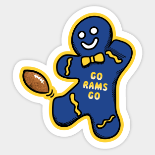 LA Rams Gingerbread Man Sticker